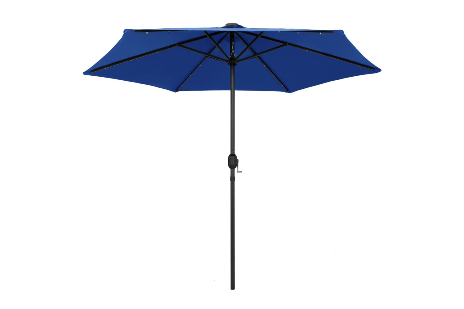 Vidaxl 47359 Parasol With Led Lights And Aluminium Pole 270 Cm Azure Blue-2