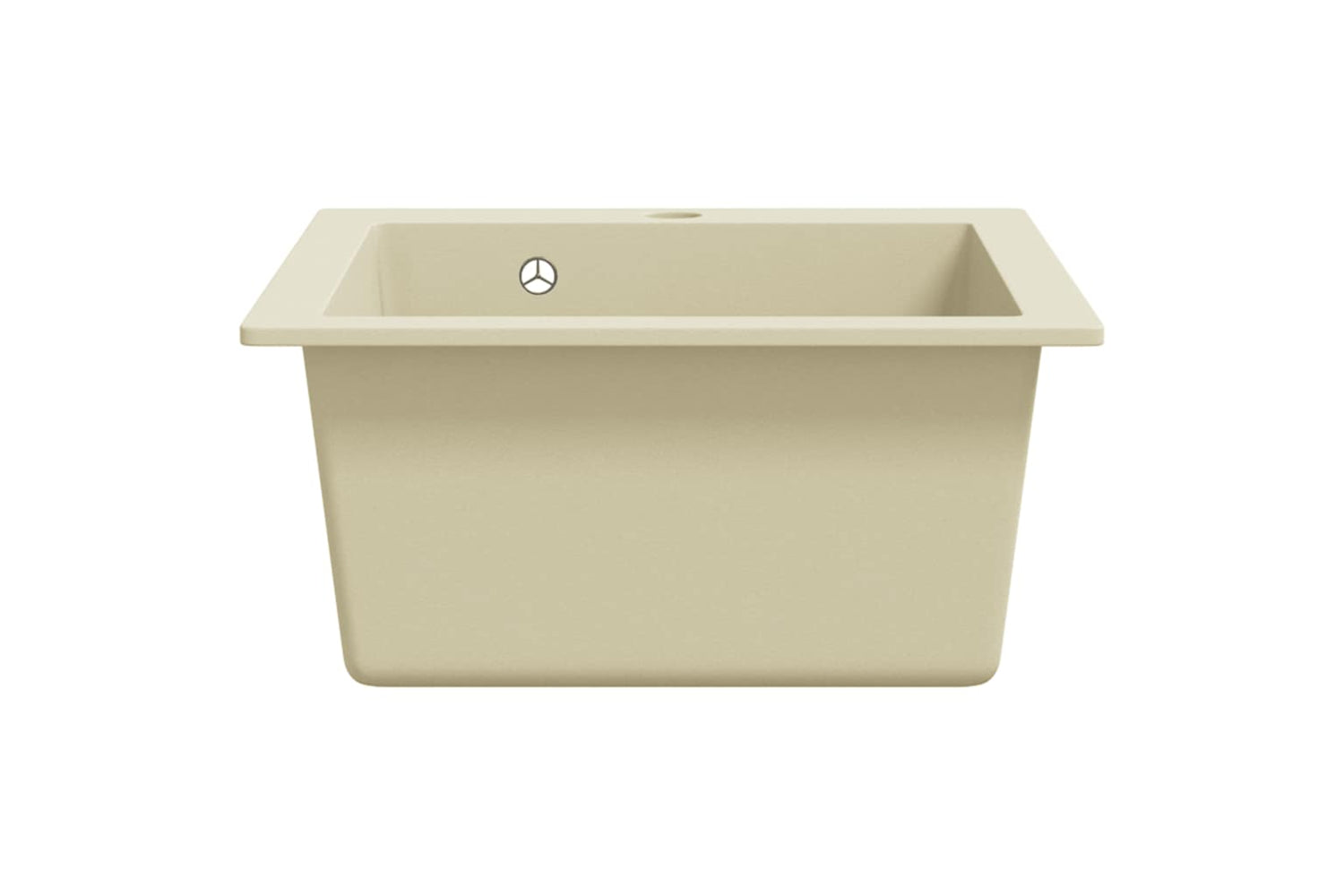 Vidaxl Granite Kitchen Sink Single Basin Beige-4