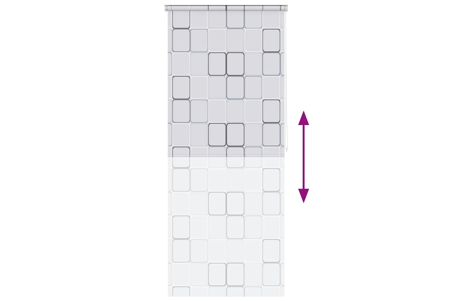 Vidaxl Shower Roller Blind 80x240 Cm Square-4