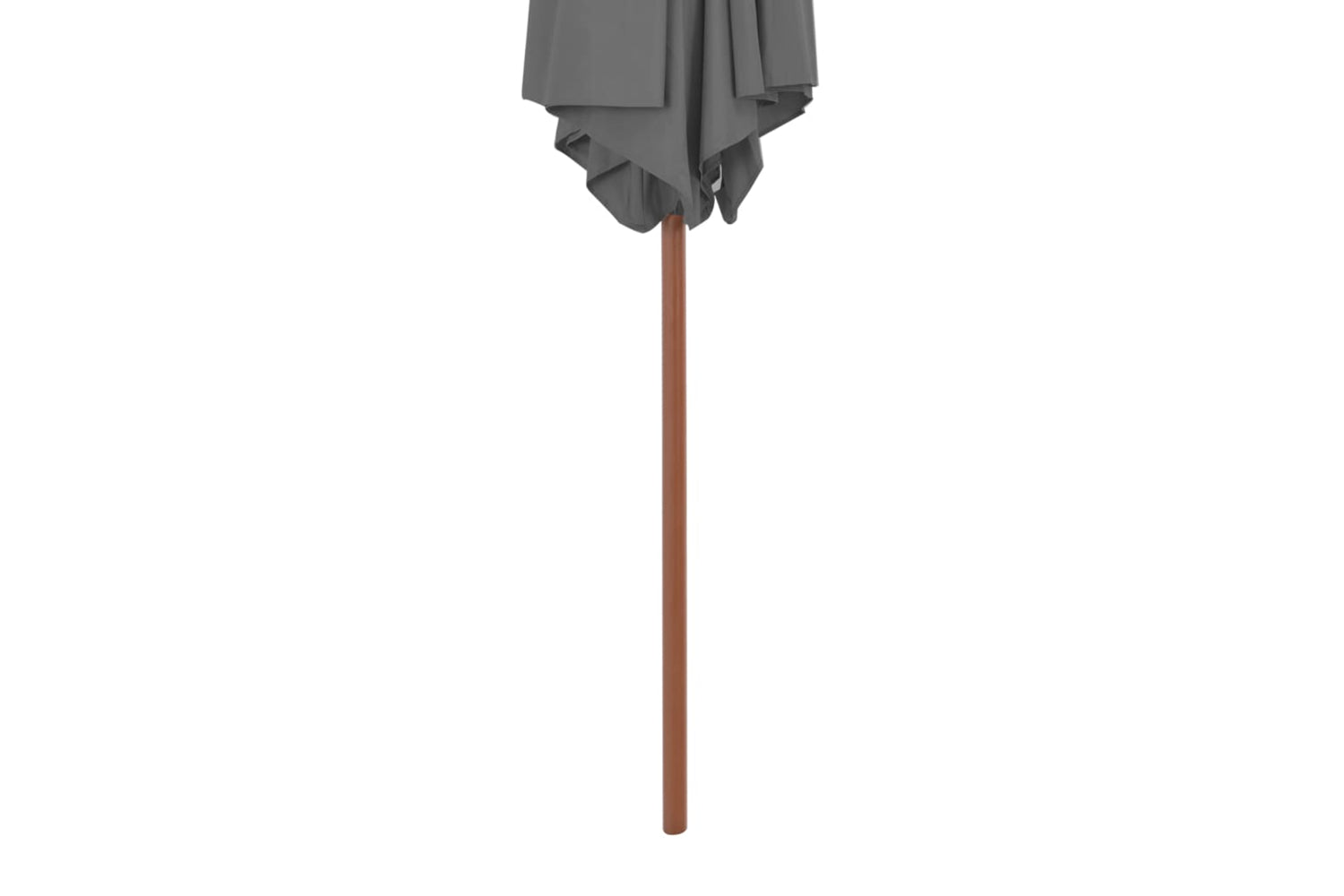 vidaXL 44515 Outdoor Parasol With Wooden Pole 270cm Anthracite-4