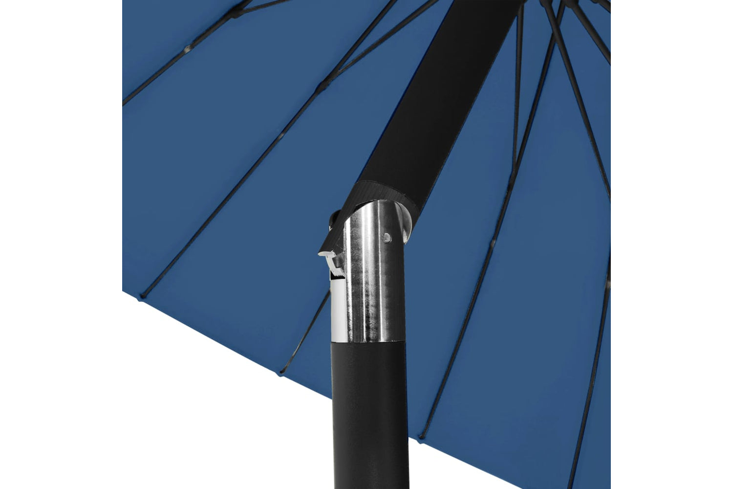 vidaXL 47311 Outdoor Parasol With Aluminium Pole 270cm Azure Blue-5