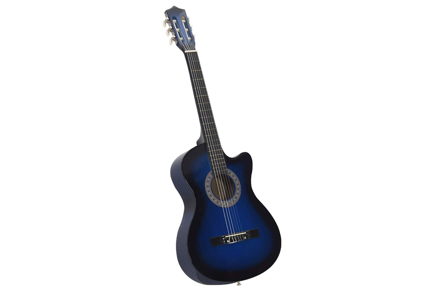 vidaXL 70134 Western Classical Cutaway Guitar With 6 Strings Blue Shaded 38-2