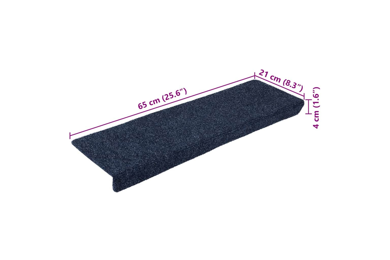 vidaXL 149733 Stair Mats 10 Pcs Anthracite 65x21x4cm Needle Punch-8