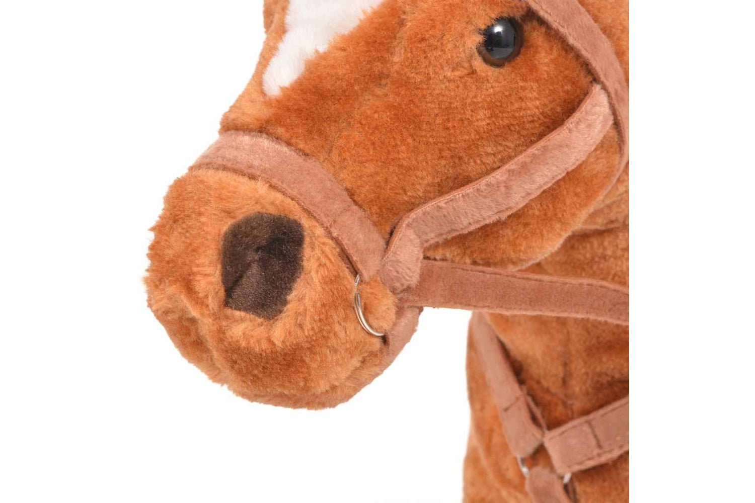 Vidaxl Standing Toy Horse Plush Brown-4