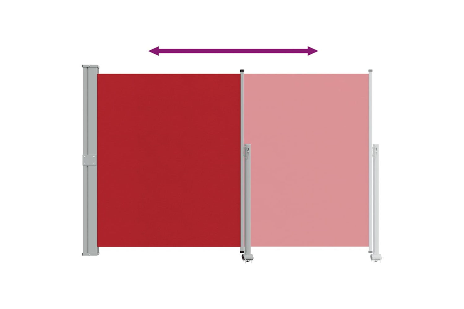 vidaXL Patio Retractable Side Awning 160x300cm Red-7