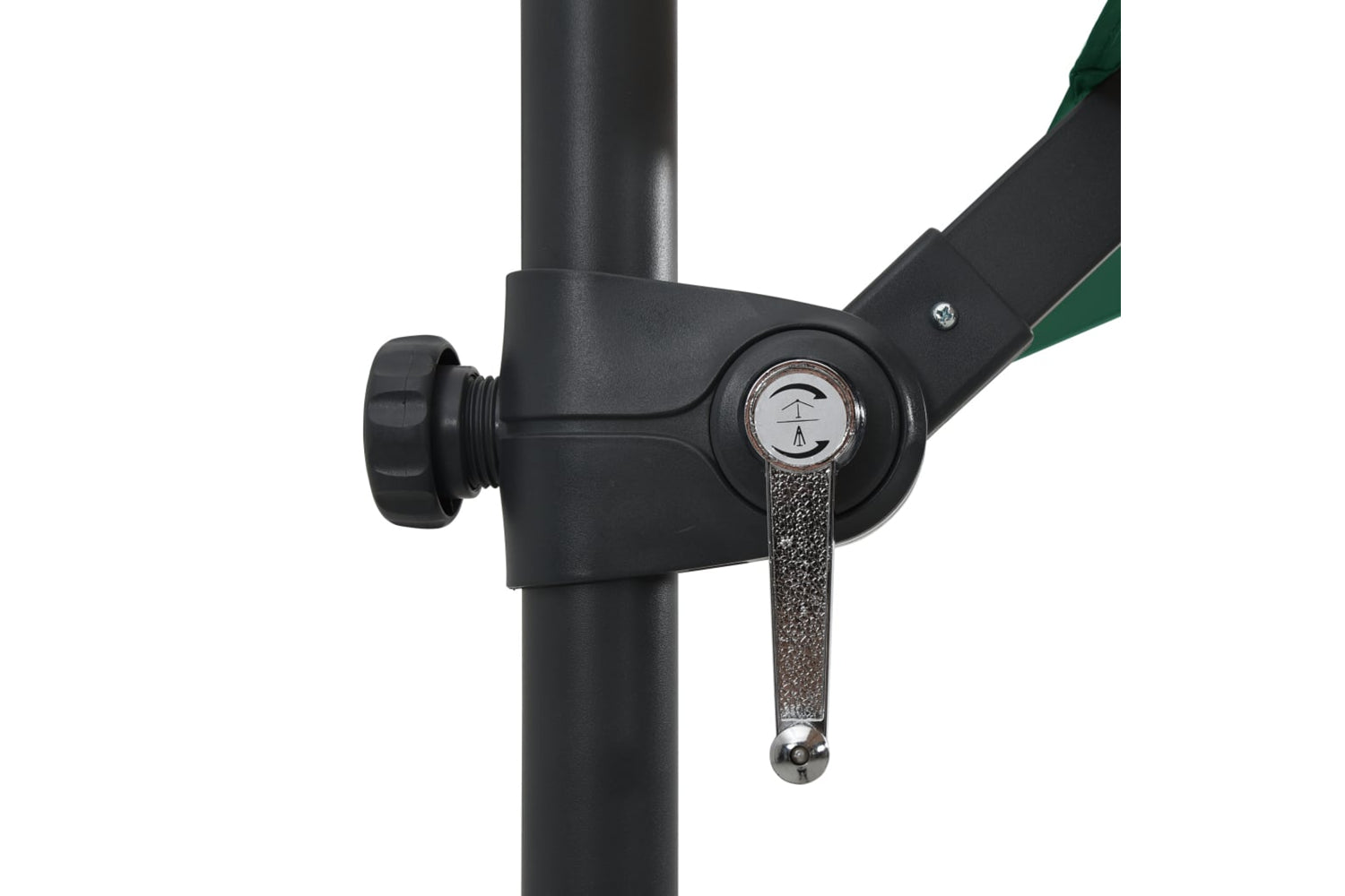 Vidaxl 46993 Cantilever Umbrella With Led Lights And Steel Pole 250x250 Cm Green-7