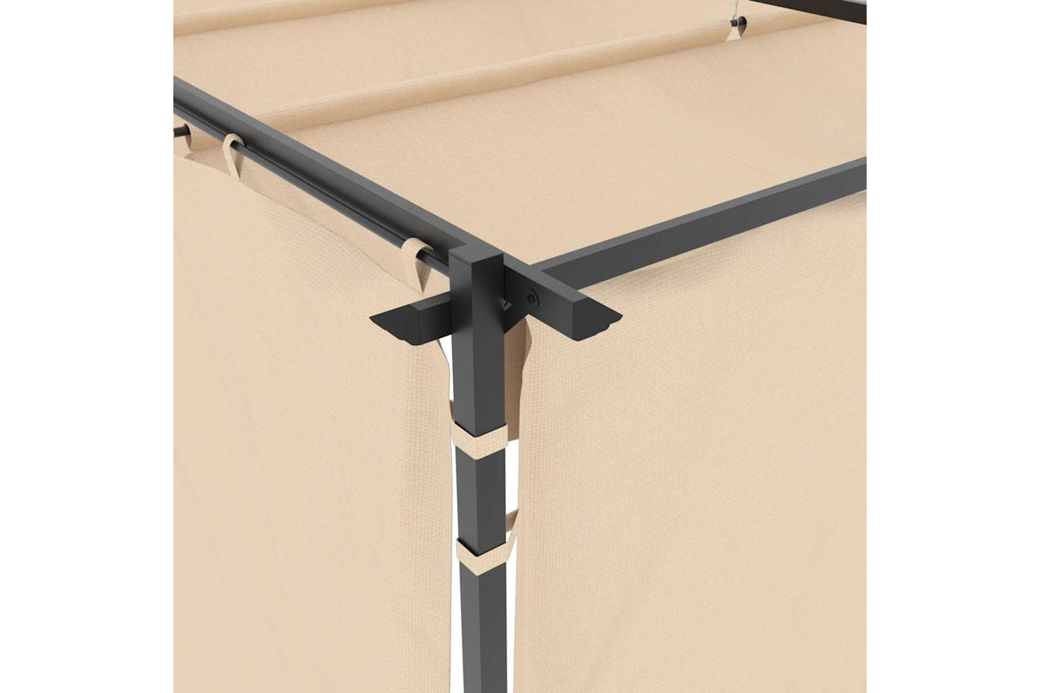 Vidaxl Gazebo With Curtains 3x3 M Cream Steel-5