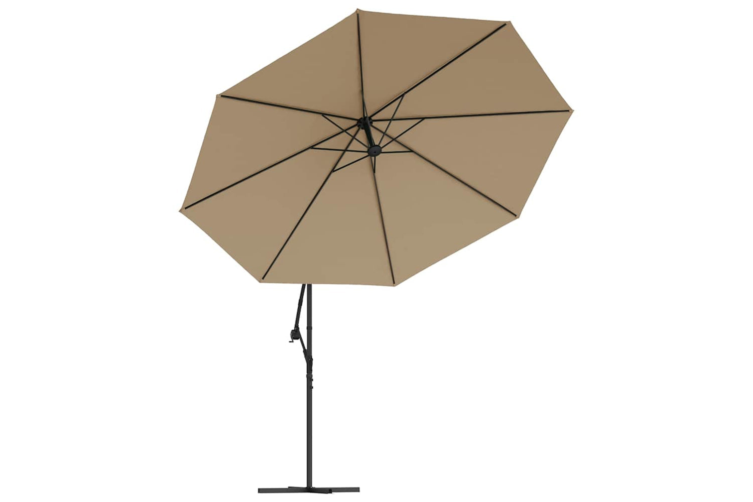 vidaXL 44506 Cantilever Umbrella With Aluminium Pole 350cm Taupe-4