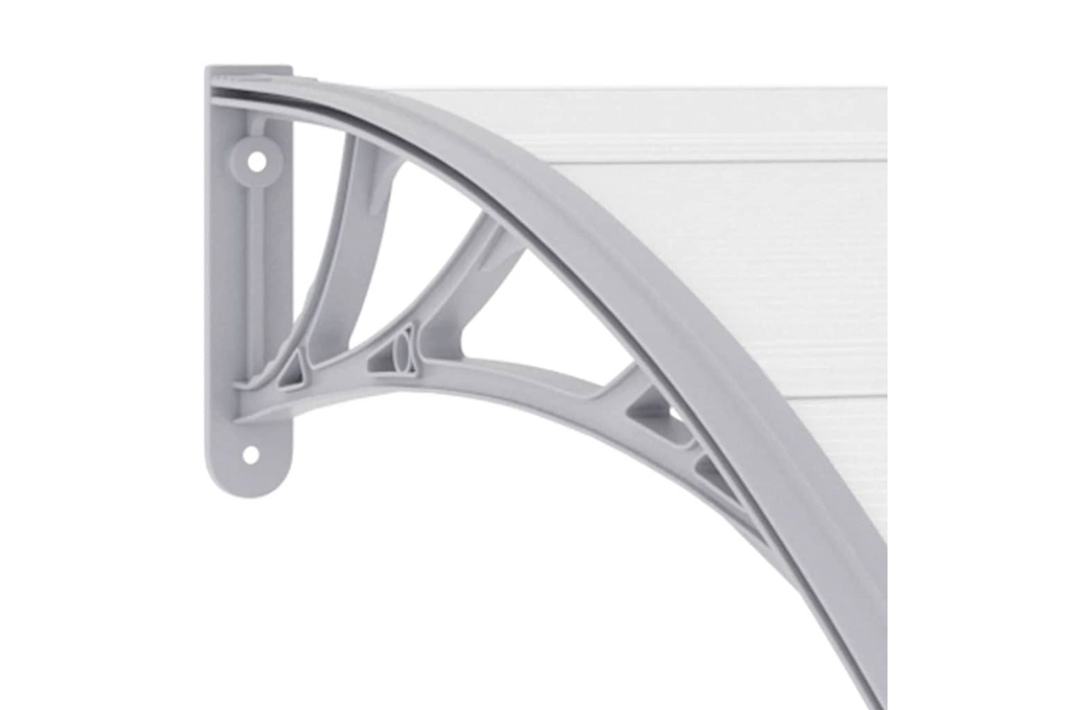 vidaXL 144821 Door Canopy Grey And Transparent 240x80cm Pc-5