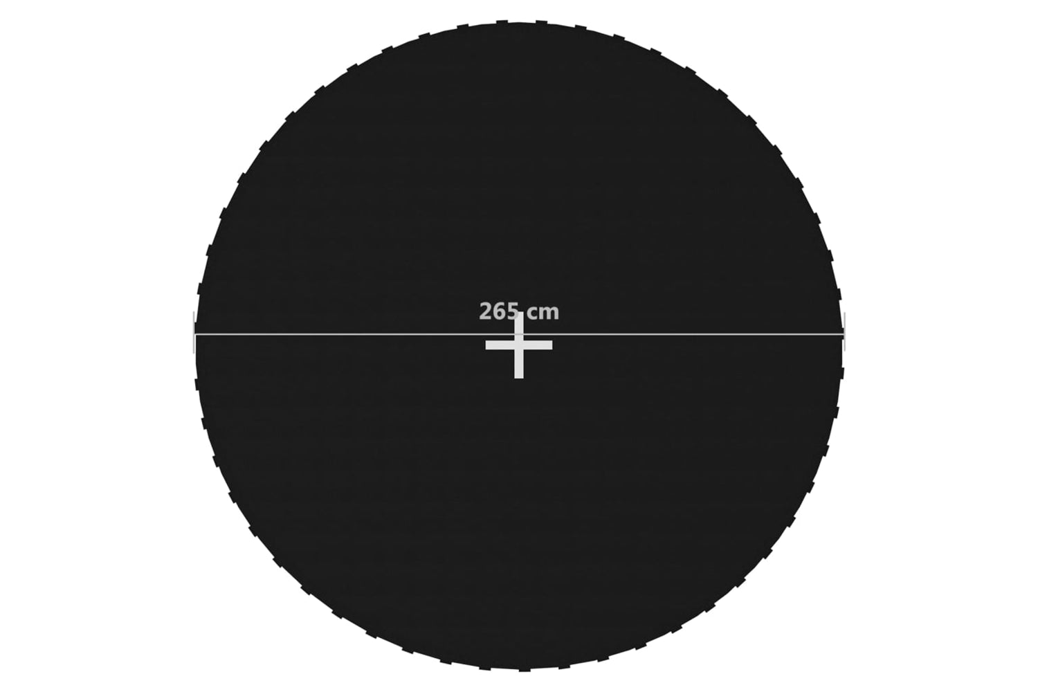 vidaXL 92403 Jumping Mat Fabric Black For 10 Feet/3.05 M Round Trampoline-6