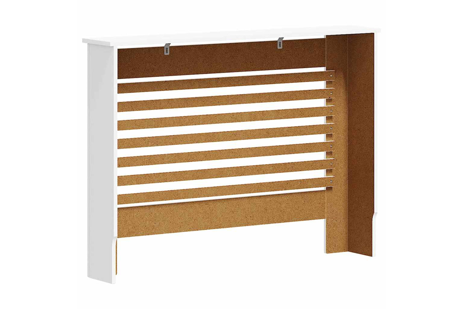 vidaXL 3051374 Radiator Covers 2 Pcs White 112x19x81.5cm Mdf-6