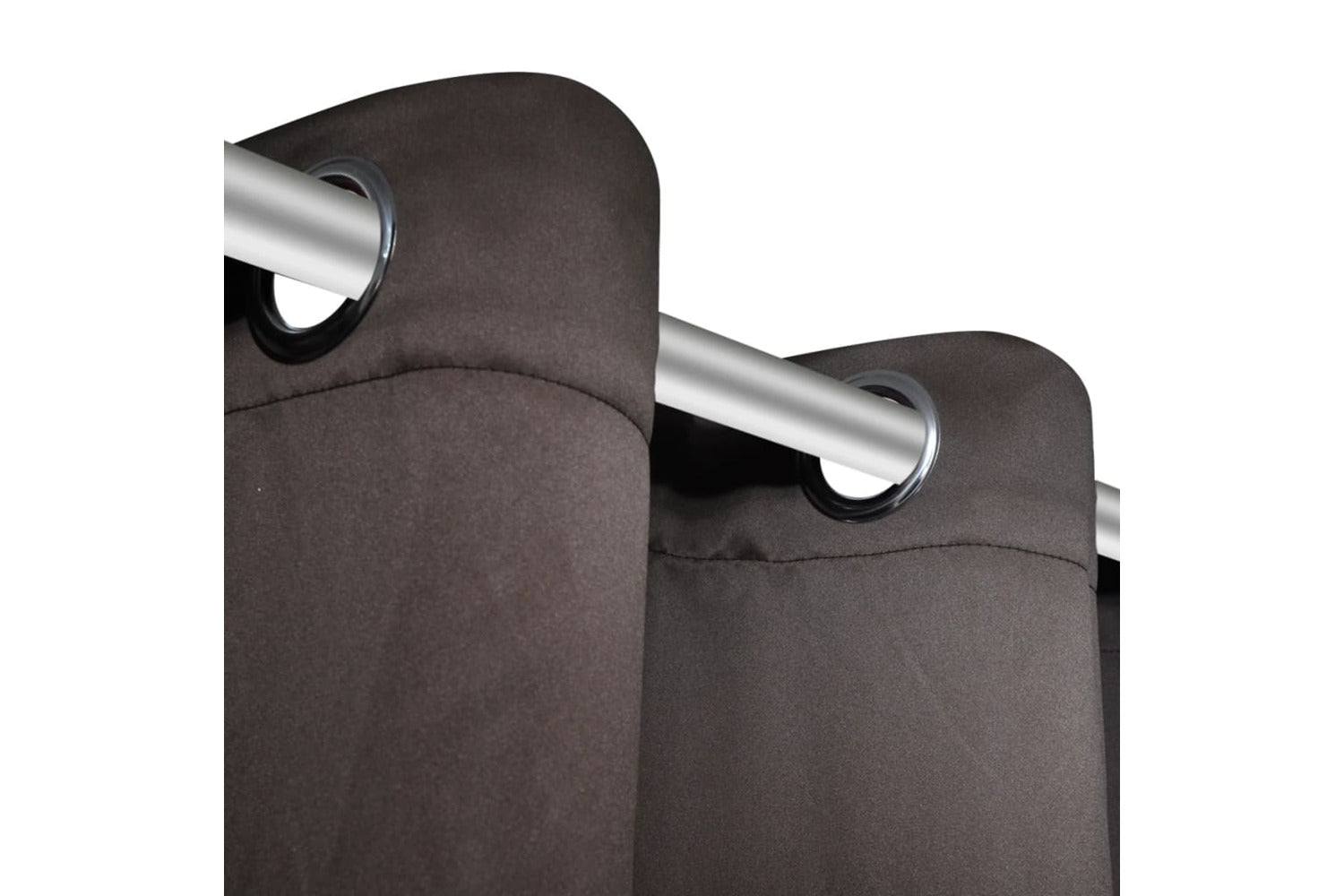 vidaXL 130371 2 Pcs Brown Blackout Curtains With Metal Rings 135 X 245cm-3