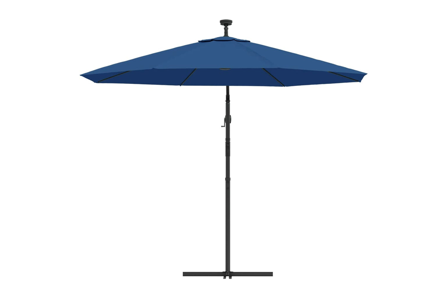 Vidaxl 47137 Cantilever Umbrella With Led Lights And Steel Pole 300 Cm Azure-6