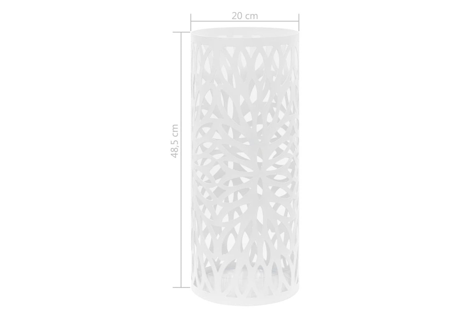 Vidaxl 246803 Umbrella Stand Leaves Steel White-5