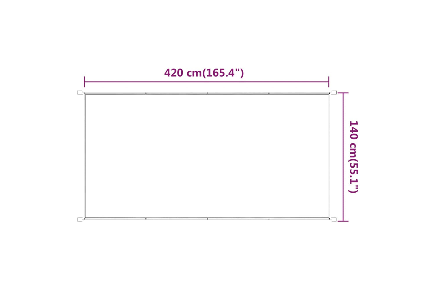 vidaXL 148215 Vertical Awning Anthracite 140x420cm Oxford Fabric-5