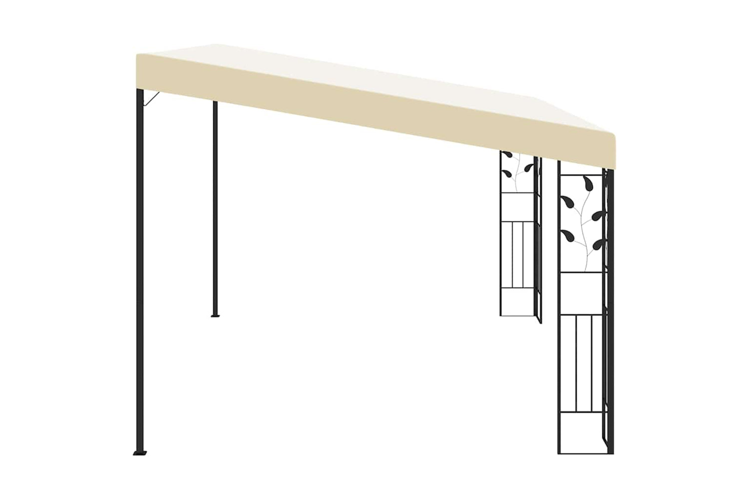 Vidaxl 47998 Wall-mounted Gazebo 4x3x2.5 M Cream-4