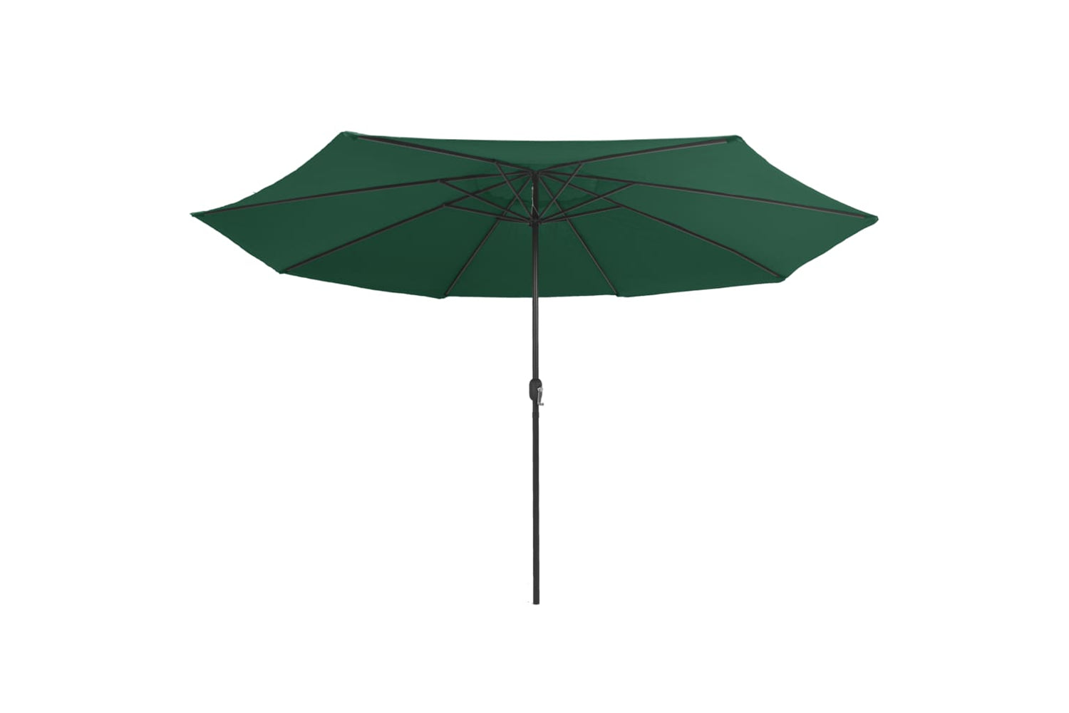 vidaXL Outdoor Parasol With Metal Pole 390cm Green-3