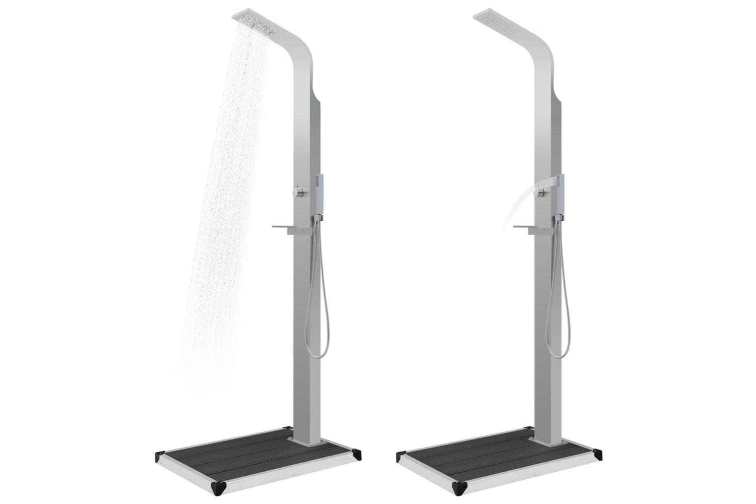 Vidaxl 3051288 Outdoor Shower With Tray Wpc Stainless Steel-3