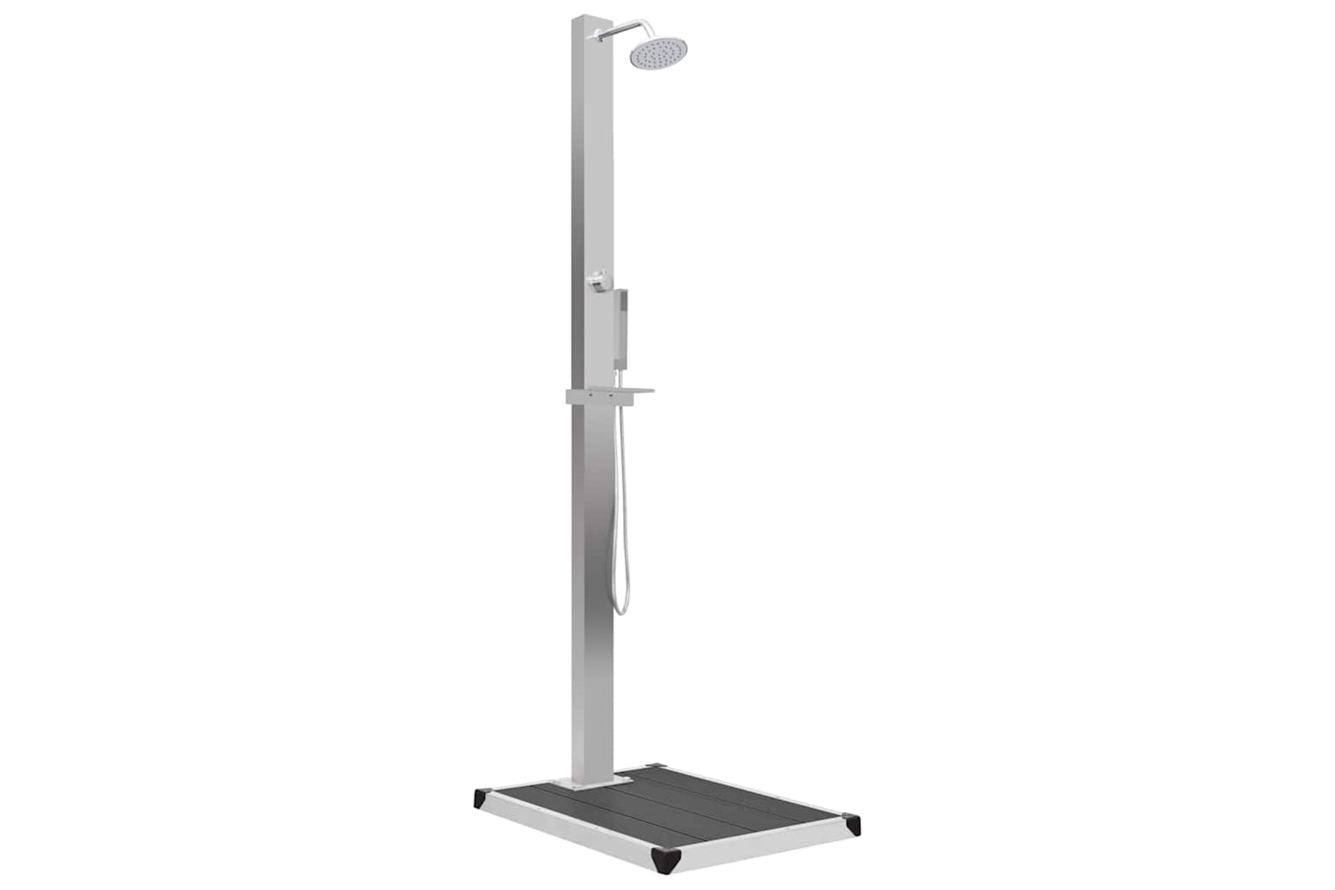 Vidaxl 3051286 Outdoor Shower With Tray Wpc Stainless Steel-2