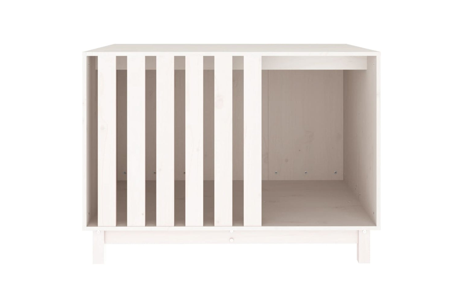vidaXL 822492 Dog House White 100x70x72cm Solid Wood Pine-4