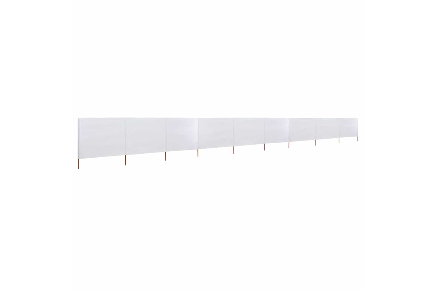 vidaXL 47198 9-panel Wind Screen Fabric 1200x160cm Sand White-2