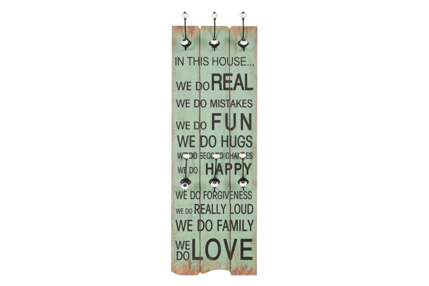 vidaXL 245855 Wall-mounted Coat Rack With 6 Hooks 120x40cm Happy Love-2