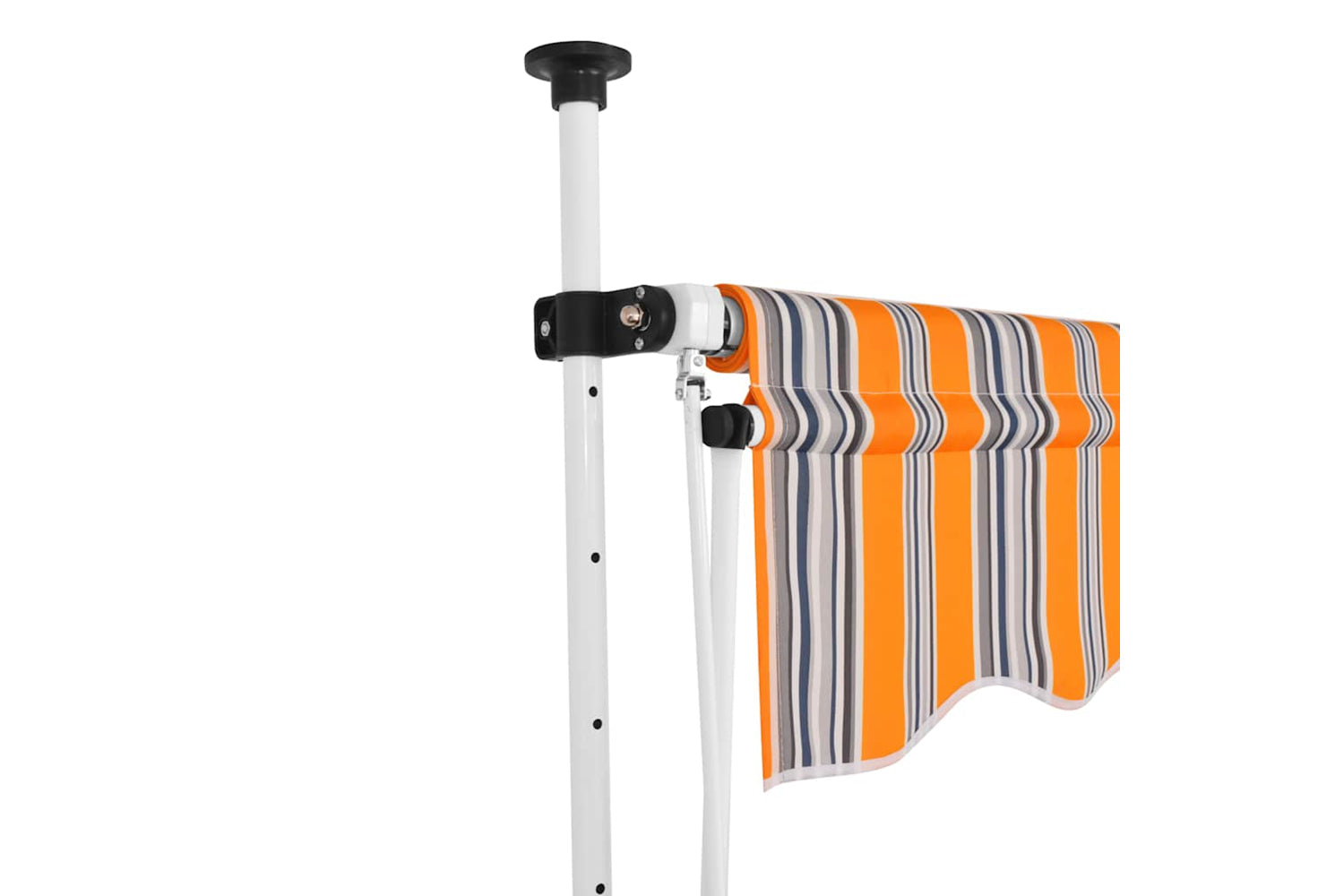 vidaXL 43230 Manual Retractable Awning 400cm Yellow And Blue Stripes-2
