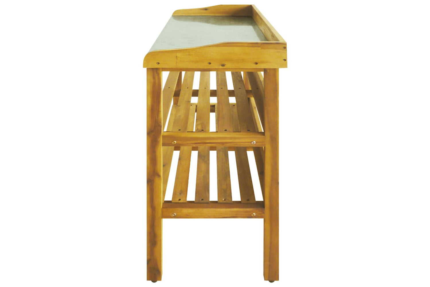 Vidaxl 43795 Potting Bench With 2 Shelves Solid Acacia Wood And Zinc-4