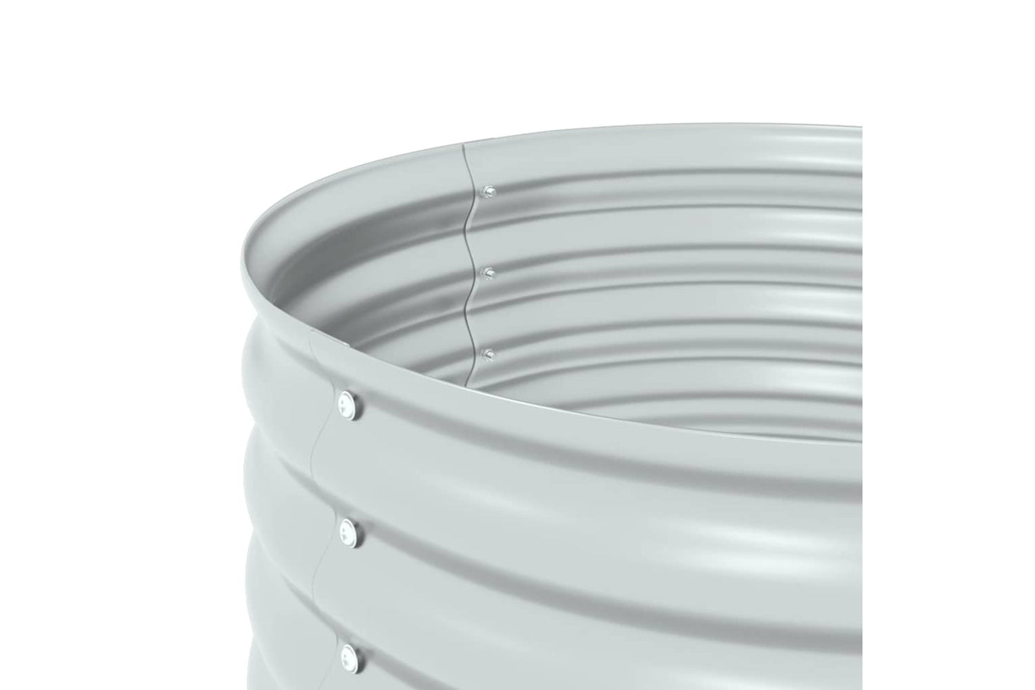 vidaXL 45515 Garden Raised Bed 80x80x81cm Galvanised Steel Silver-6