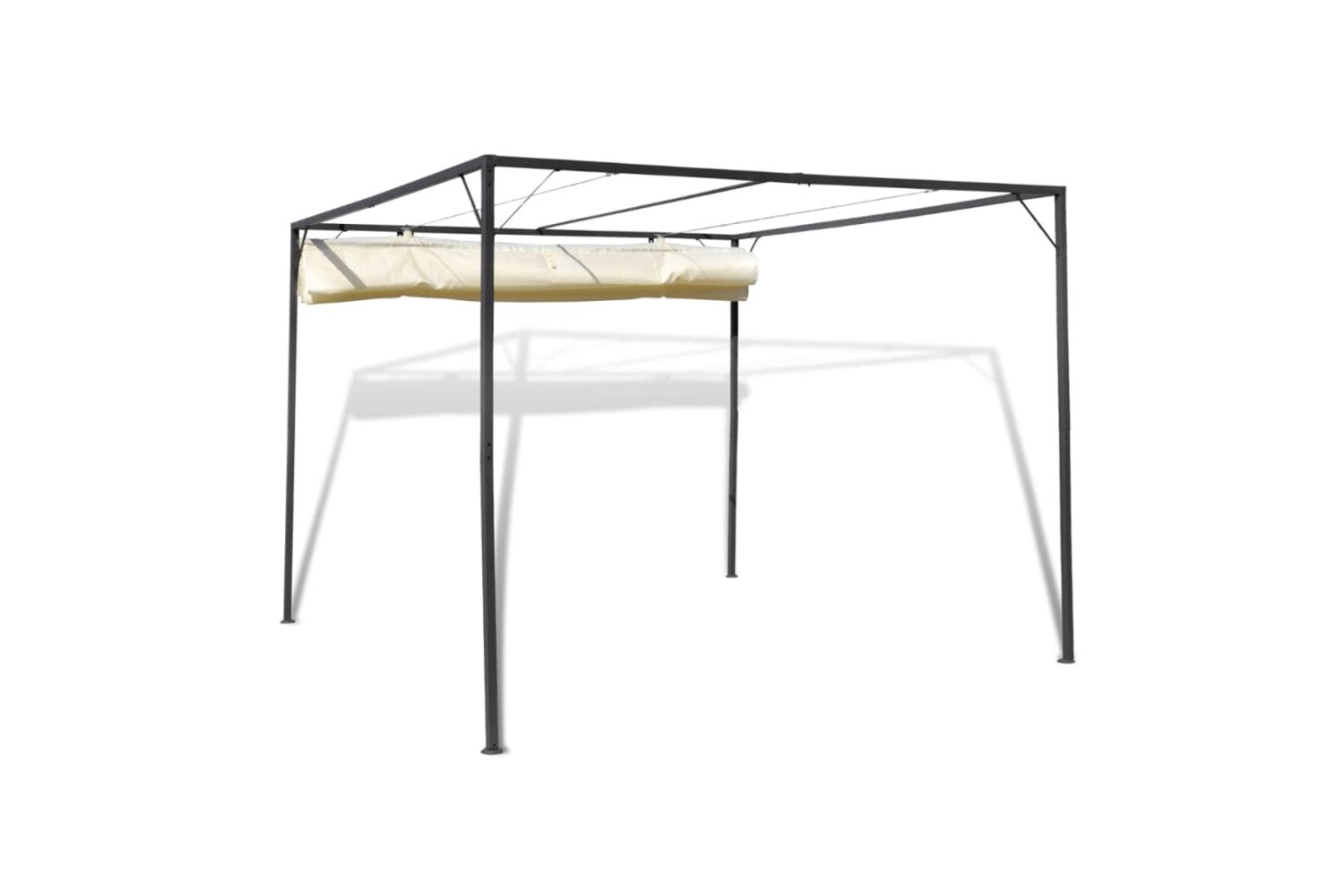 Vidaxl 40786 Garden Gazebo With Retractable Roof Canopy-3