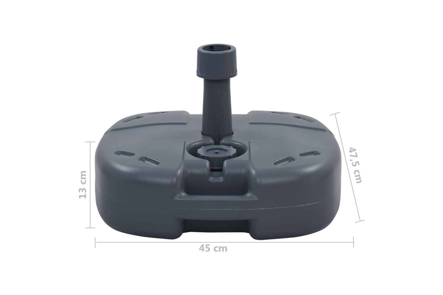 Vidaxl 47684 Portable Umbrella Base Grey Sand/water Filled-5