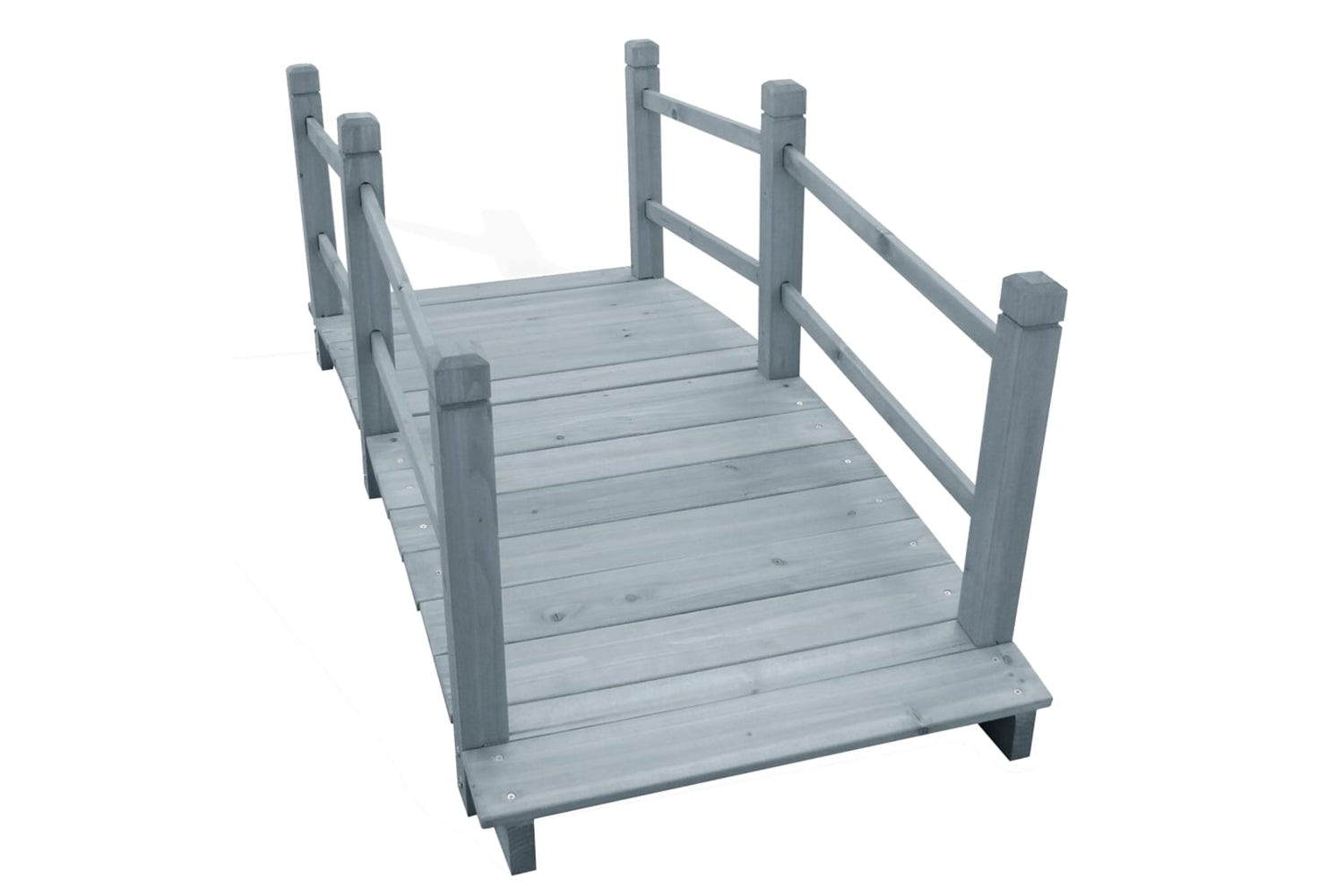 vidaXL 310040 Garden Bridge Grey 140x60x56cm Solid Firwood-3