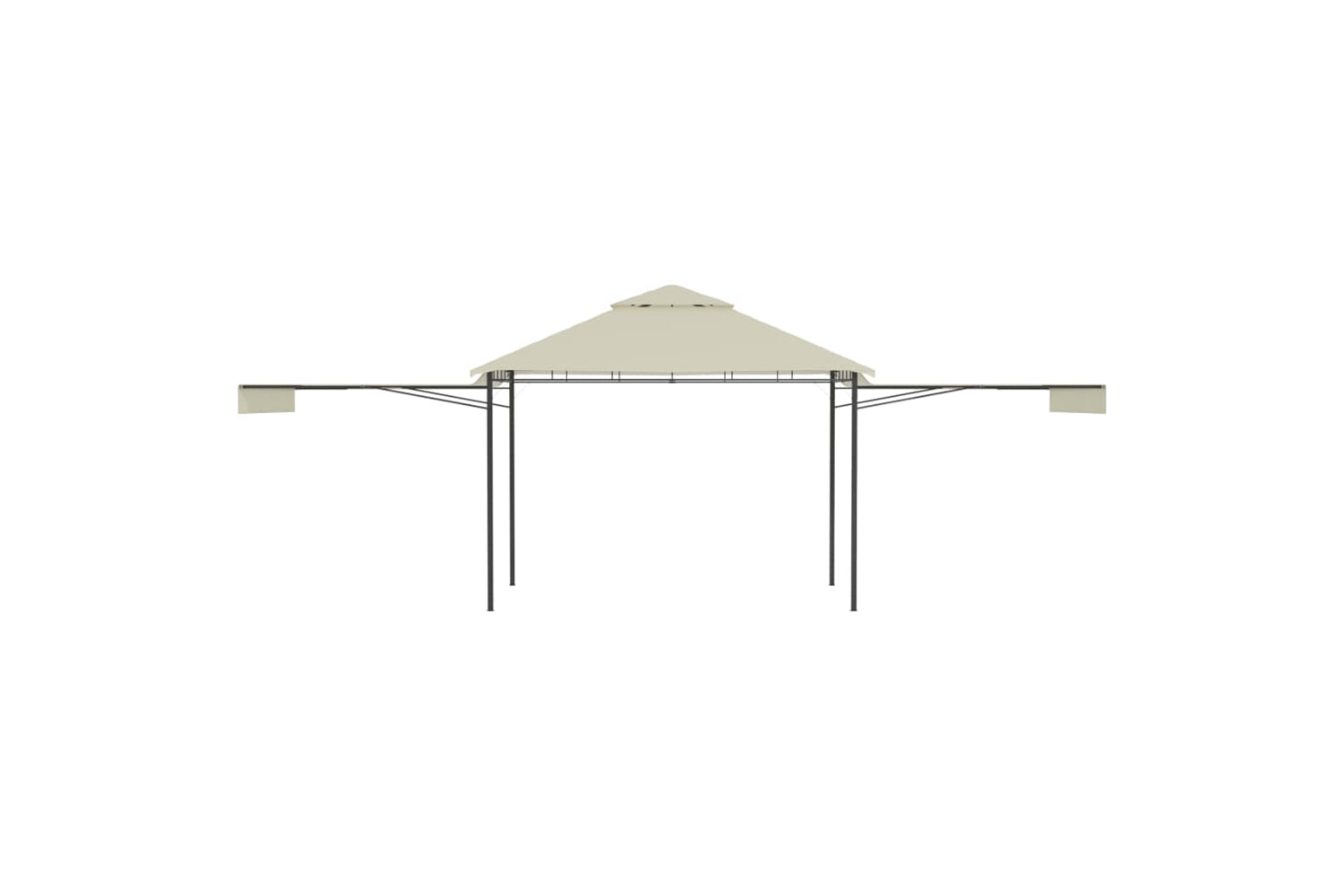 Vidaxl 48003 Gazebo With Double Extended Roofs 3x3x2.75 M Cream 180 G/mâ²-4