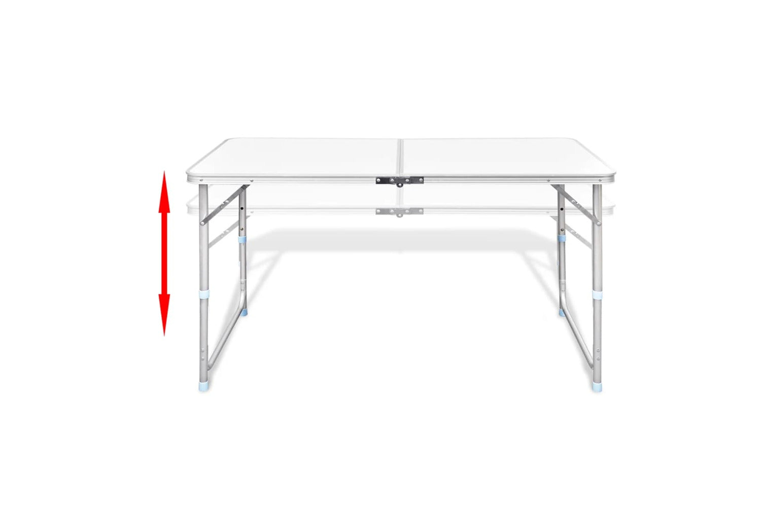 Vidaxl Foldable Camping Table Set With 4 Stools Height Adjustable 120 X 60 Cm-3