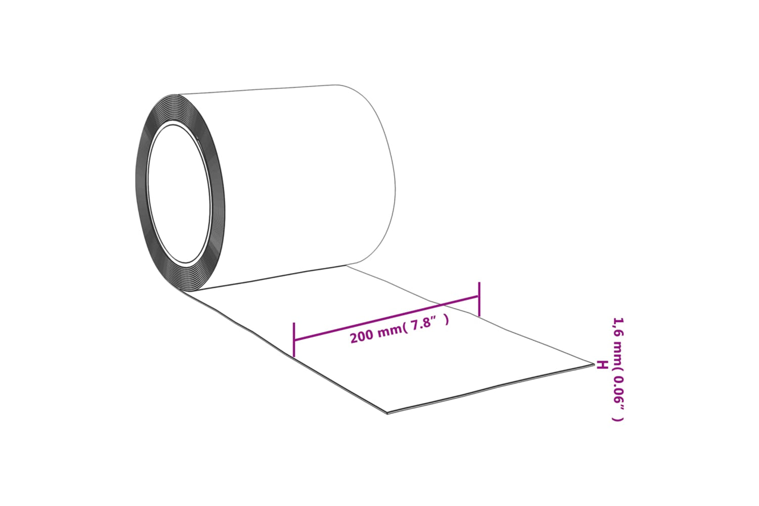 Vidaxl 288281 Strip Curtain Roll Pvc 2mm X 200mm 25 M-6