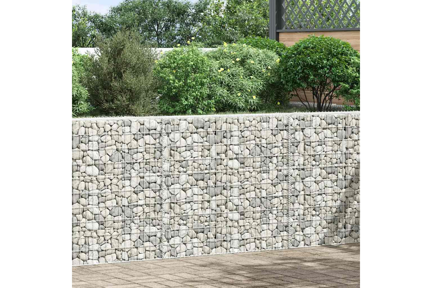 vidaXL 145654 Trapezium Gabion Raised Bed Galvanised Steel 150x20x100cm