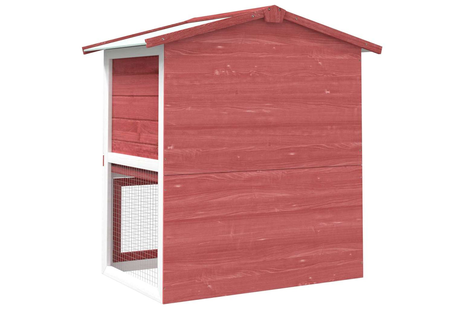 vidaXL 170839 Outdoor Rabbit Hutch 3 Doors Red Wood-5