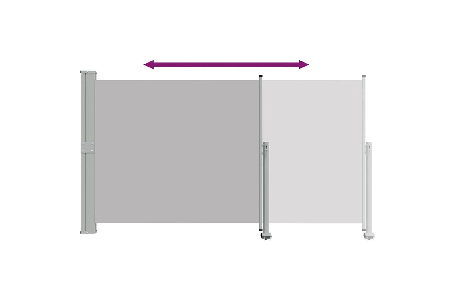 vidaXL 45192 Patio Retractable Side Awning 140 X 300cm Grey-7