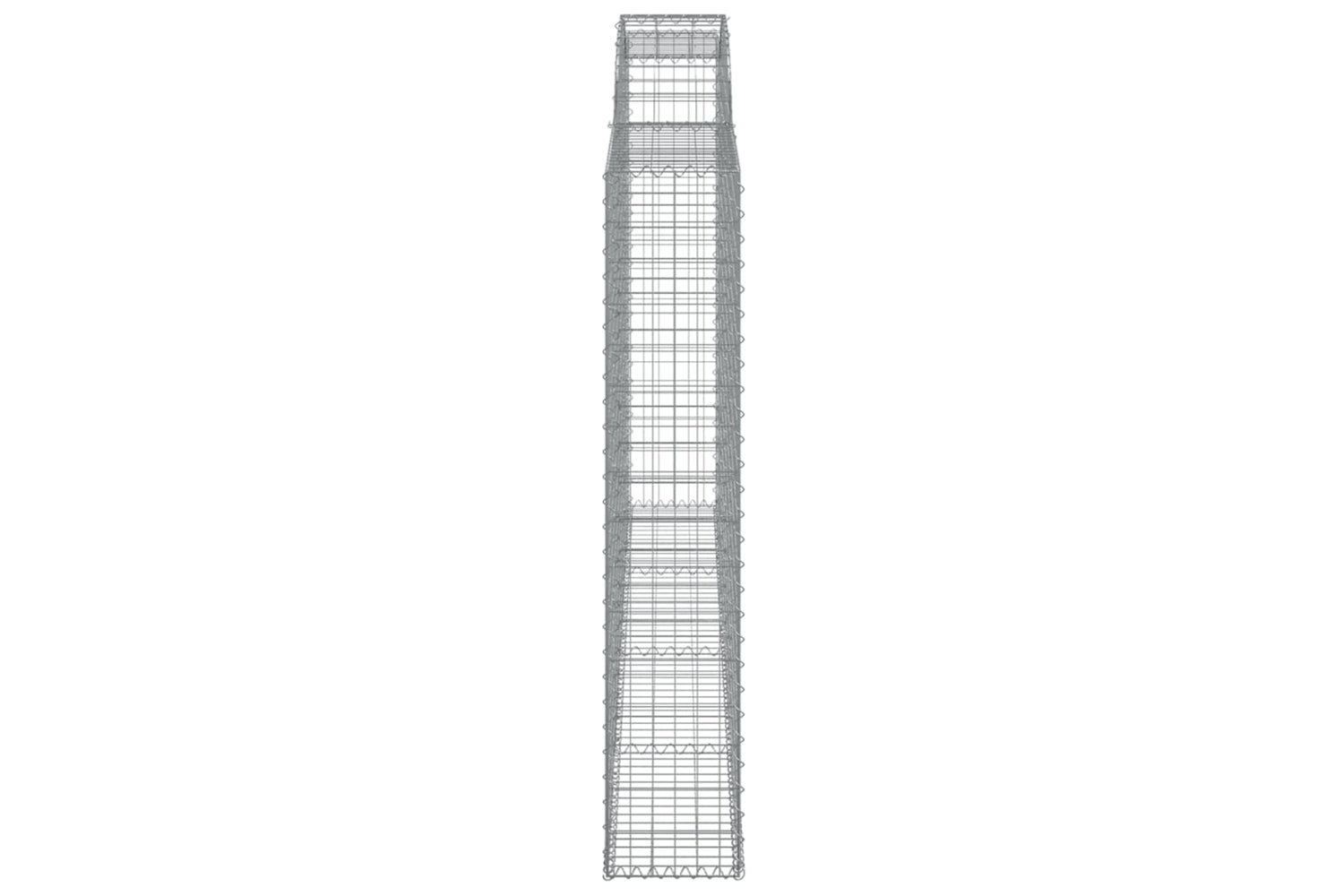 vidaXL 3146576 Arched Gabion Baskets 3 Pcs 300x30x160/180cm Galvanised Iron-4