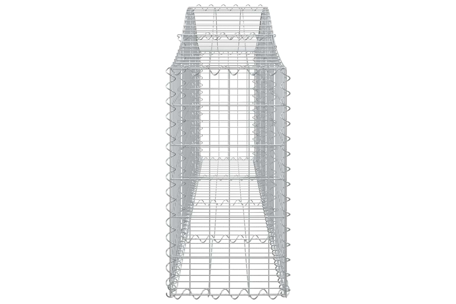 Vidaxl Arched Gabion Baskets 2 Pcs 200x30x60/80 Cm Galvanised Iron-4