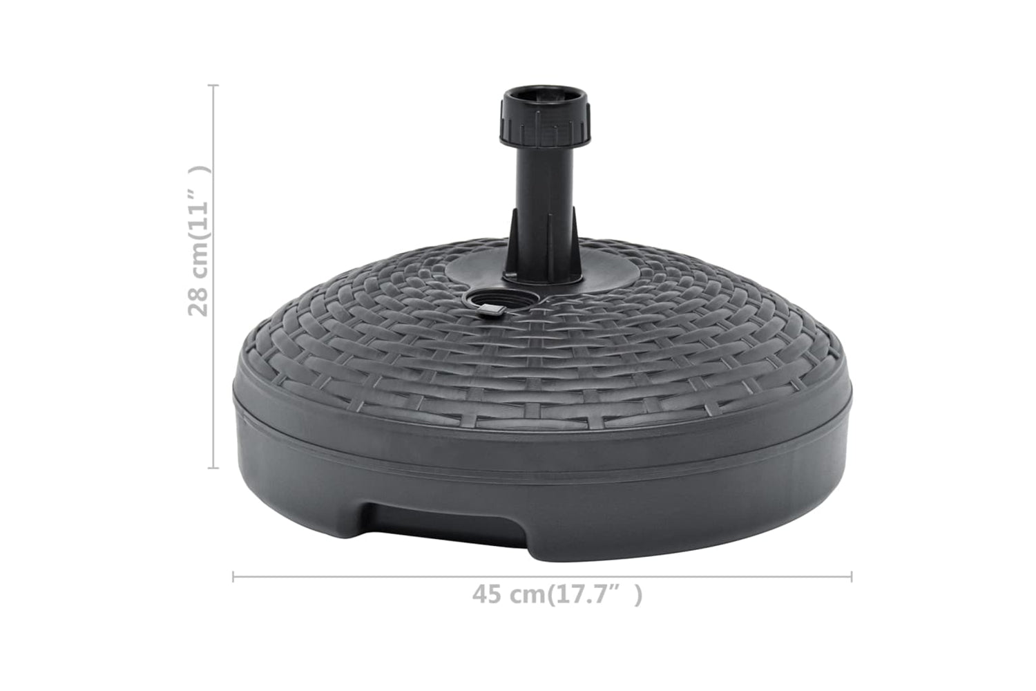 Vidaxl 48771 Umbrella Base Sand/water Filled 20 L Anthracite Plastic Rattan-6