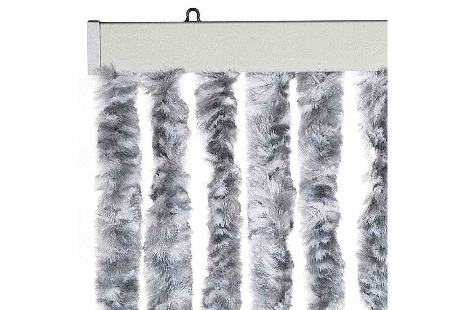 vidaXL Insect Curtain White And Grey 56x185cm Chenille-3