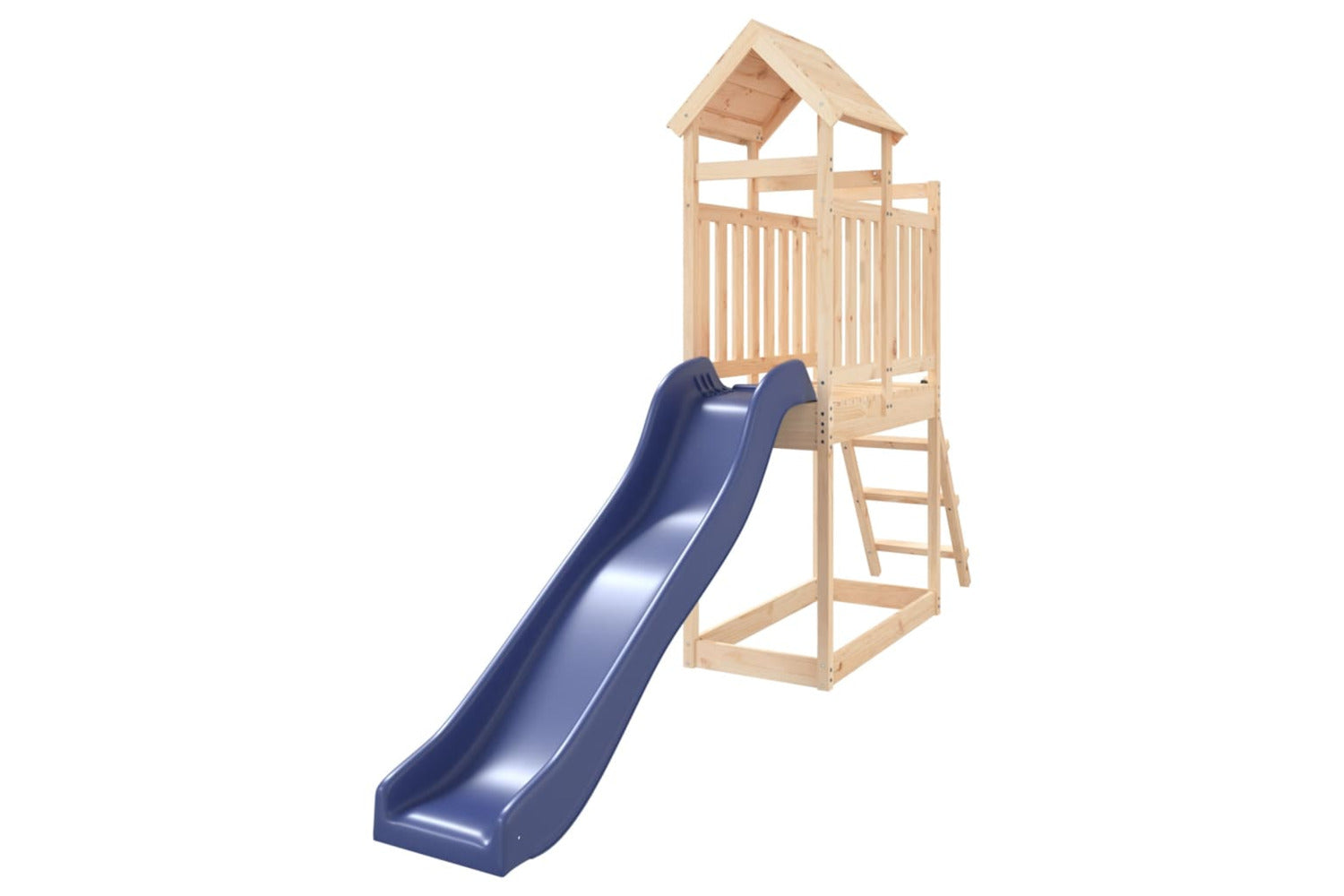 Vidaxl 3155864 Playhouse With Slide Ladder Solid Wood Pine-3