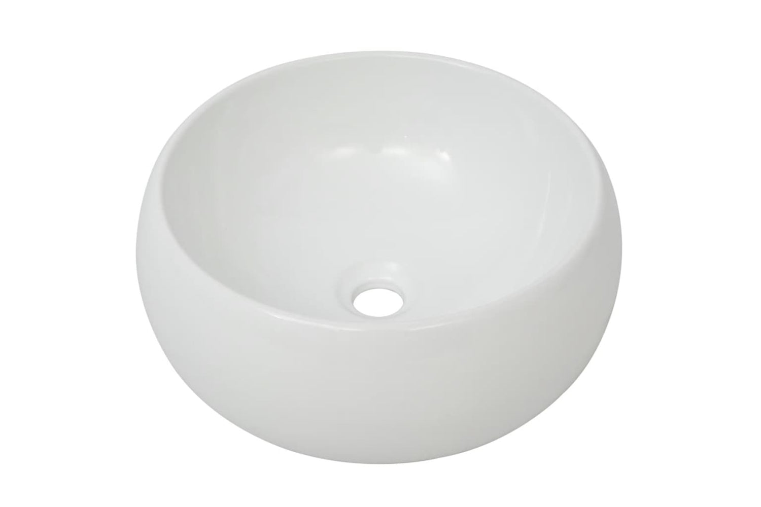 Vidaxl 275495 Bathroom Basin With Mixer Tap Ceramic Round White-3