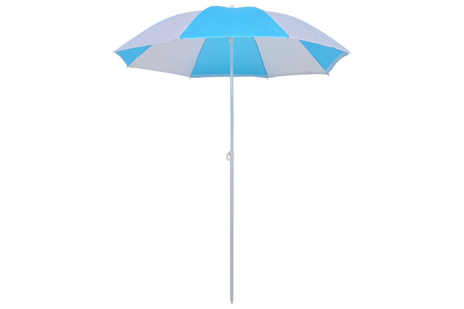 vidaXL 47807 Beach Umbrella Shelter Blue And White 180cm Fabric-2