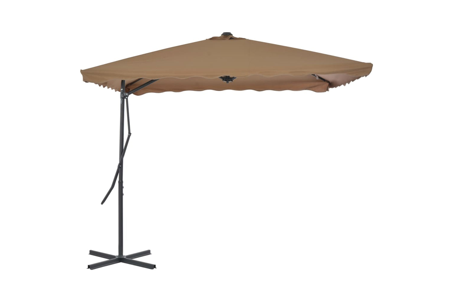 vidaXL 44884 Outdoor Parasol With Steel Pole 250x250cm Taupe-3