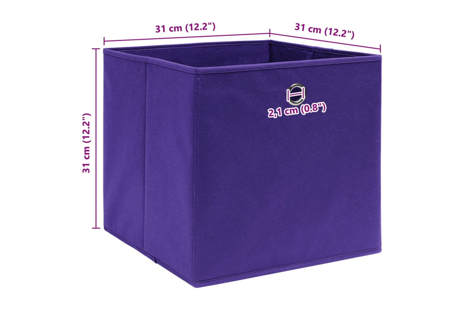 Vidaxl 288355 Storage Boxes 10 Pcs Purple 32x32x32 Cm Fabric-5