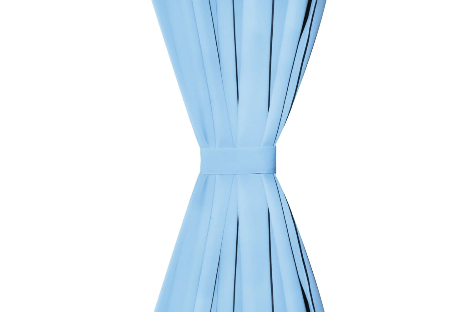 vidaXL 132219 Micro-satin Curtains 2 Pcs With Loops 140x175cm Turquoise-3
