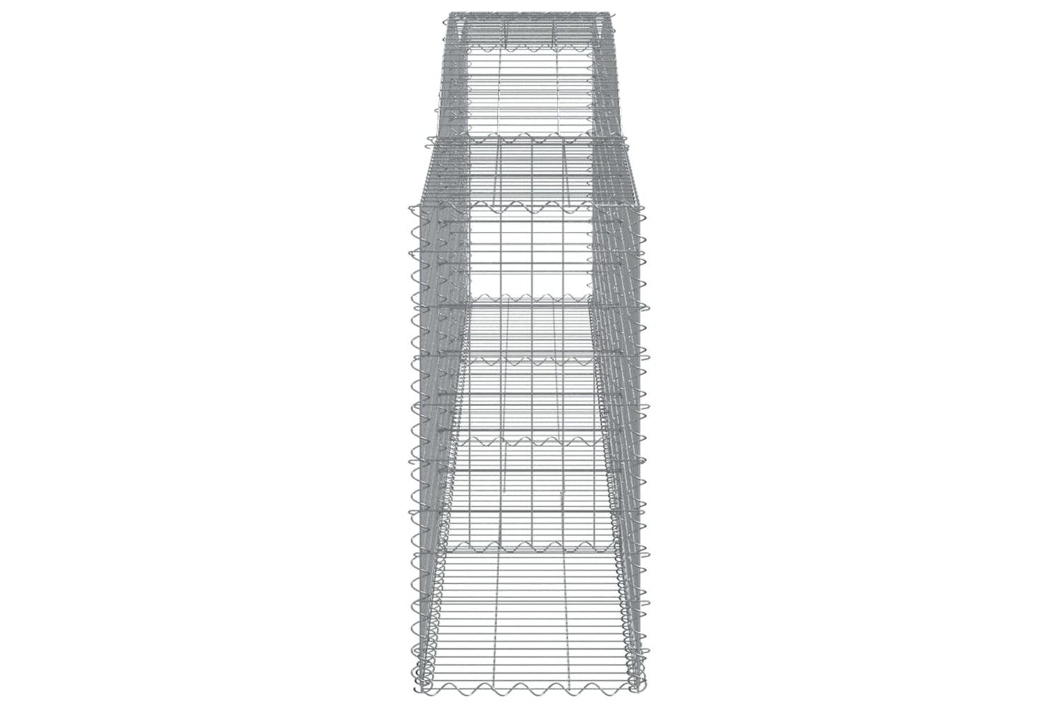 vidaXL 3147003 Arched Gabion Baskets 9 Pcs 400x50x100/120cm Galvanised Iron-4