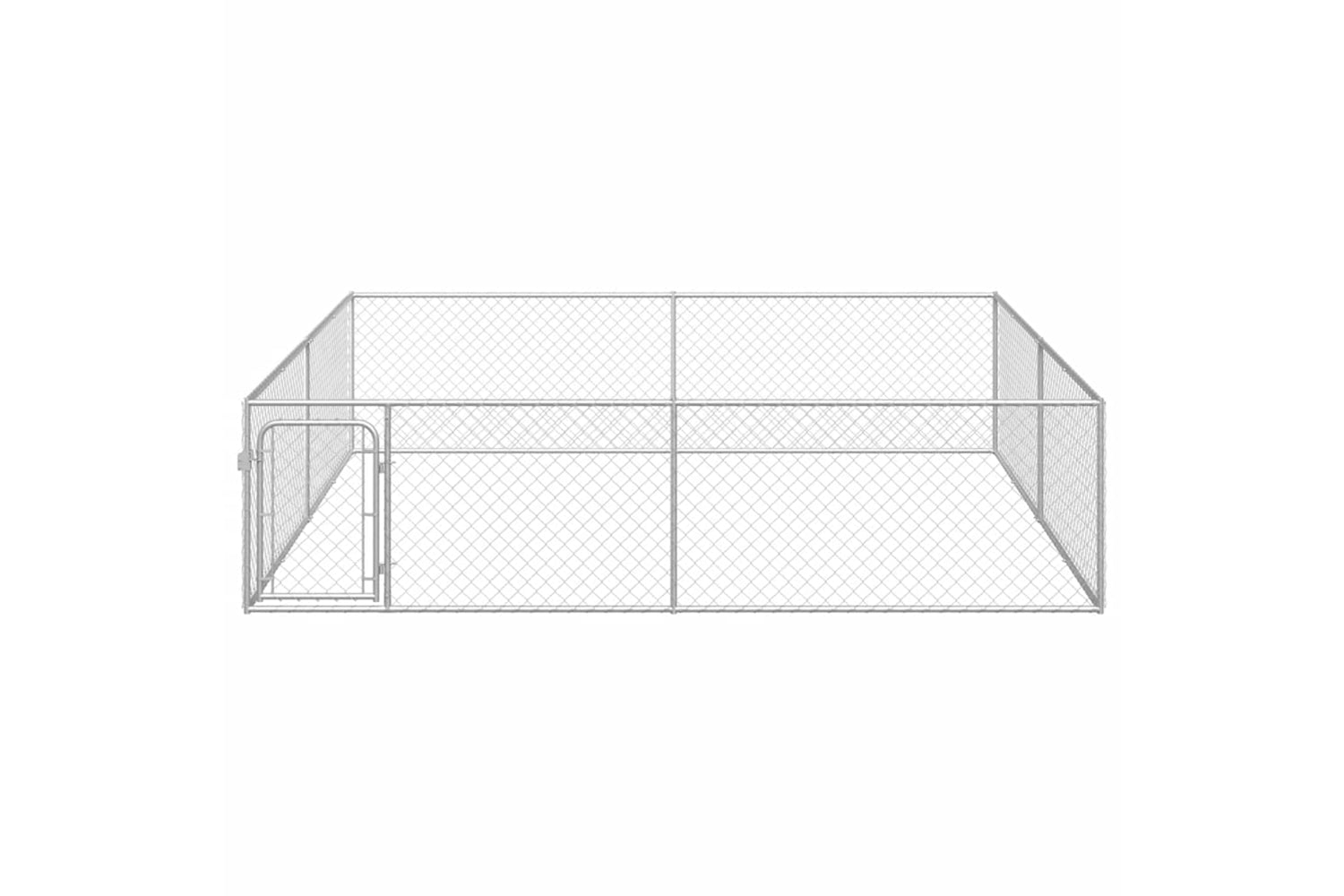 Vidaxl Outdoor Dog Kennel Galvanised Steel 4x4x1 M-2